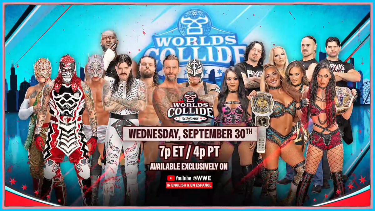 LuigiWrestling's tweet photo. 🚨🚨🚨 WWE anuncia que Worlds Collide se emitirá EN DIFERIDO en exclusiva YouTube el próximo miércoles. Es decir, que NO se verá mañana en directo.

Ridículo ESPANTOSO esto. #SmackDown https://t.co/HvAmGa23mq