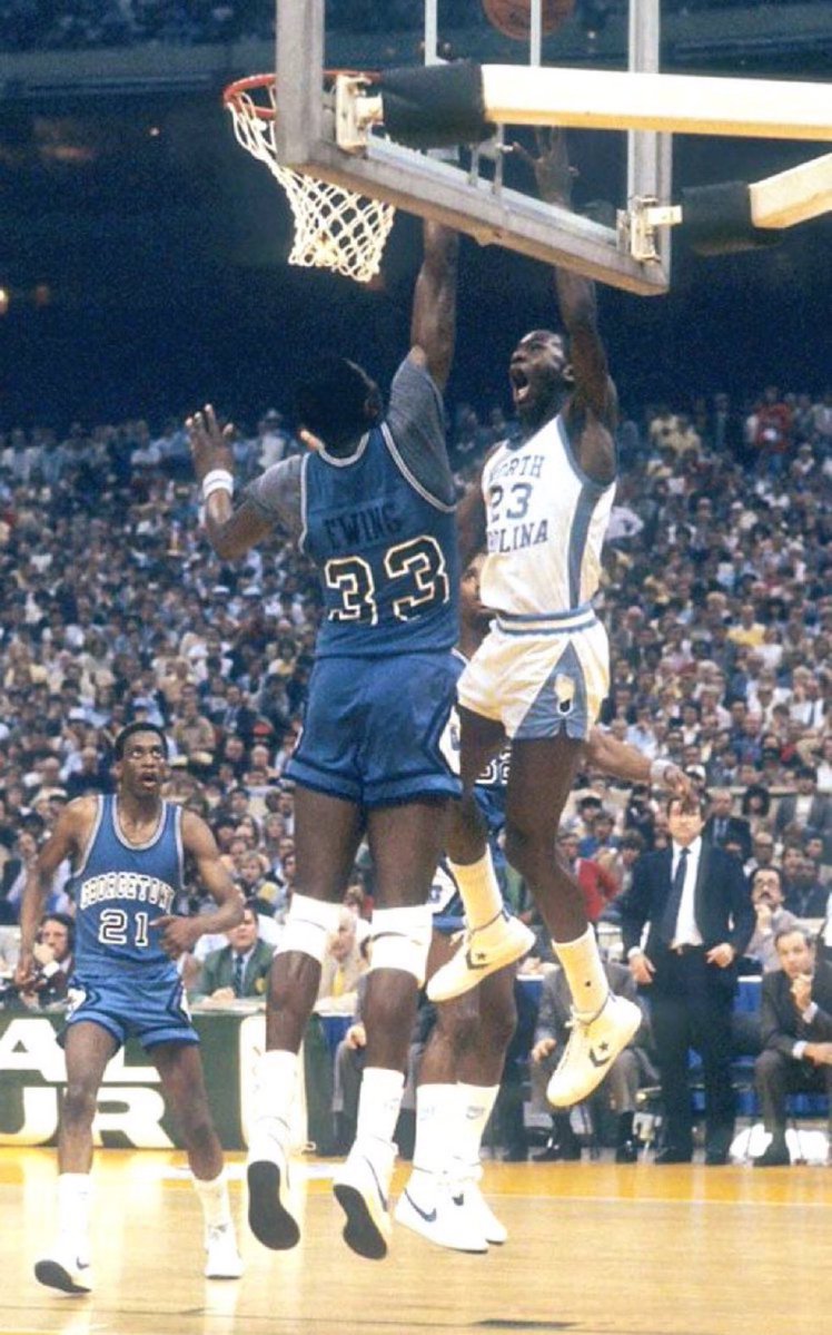 Super70sSports's tweet photo. Patrick Ewing didn’t know it yet but this was basically what the rest of his career was going to look like … https://t.co/ih0omruNYg