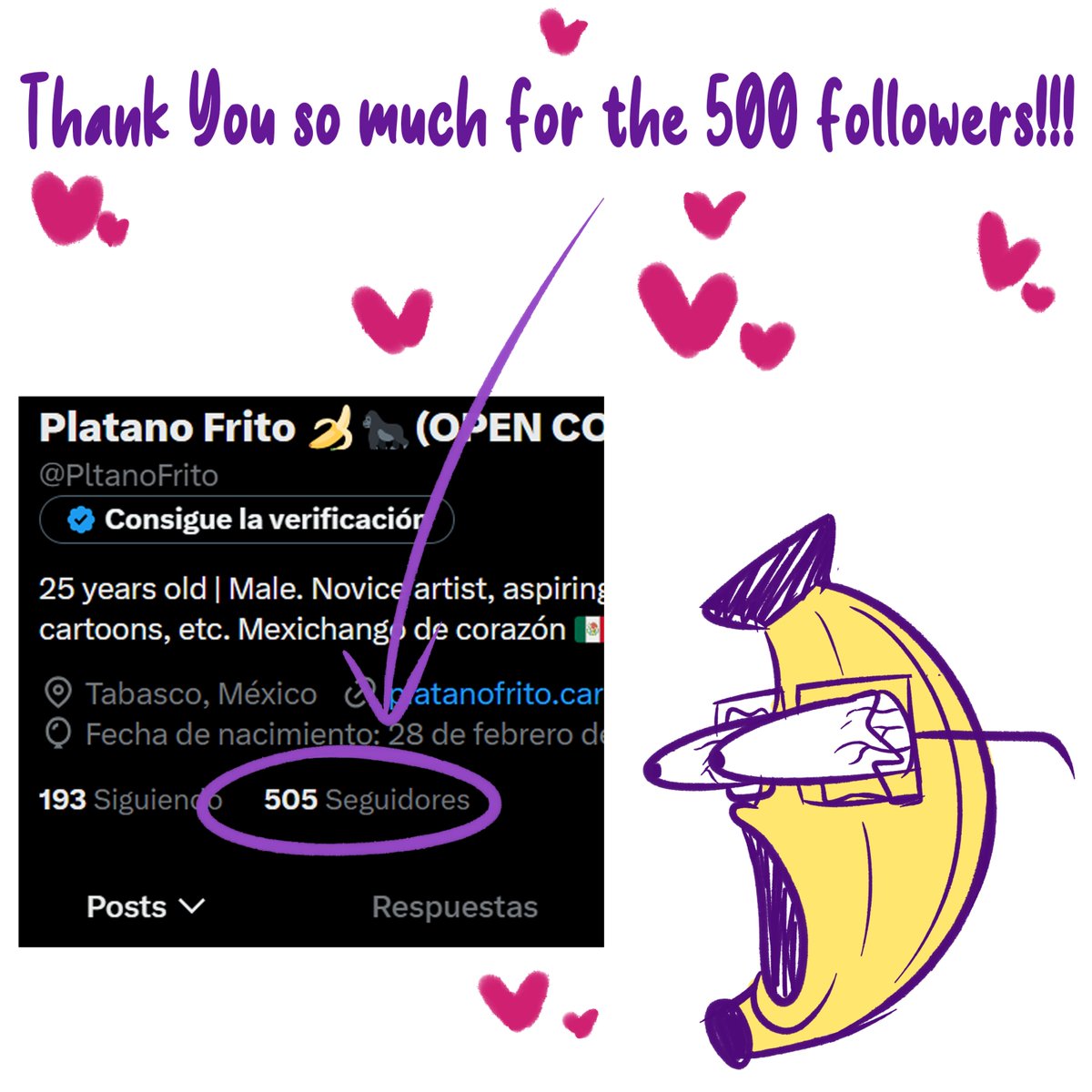 PltanoFrito's tweet photo. I didn't expect to receive so much support after uploading just one drawing of my OC, I'm incredibly grateful to all of you. https://t.co/Cfq3Ifurx3