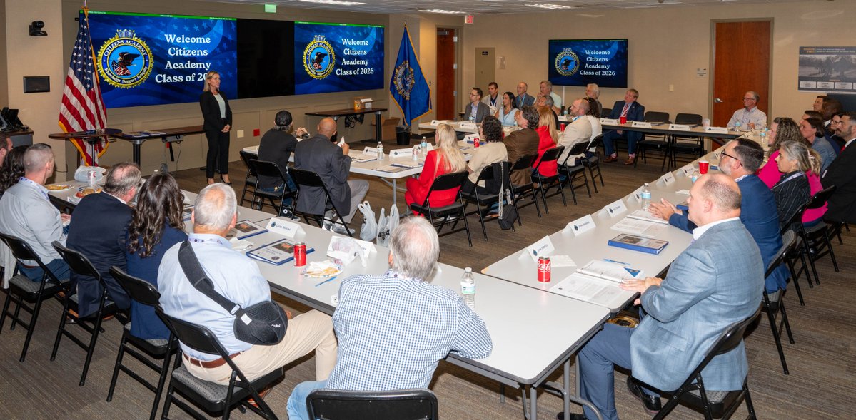 FBITampa's tweet photo. We welcomed business, civic, and community leaders for the start of our Fall 2026 Citizens Academy. The 8-week program builds trust and promotes dialogue between the #FBI and the communities we serve.  We're looking forward to sharing our mission! https://t.co/MbGtFd2U1r