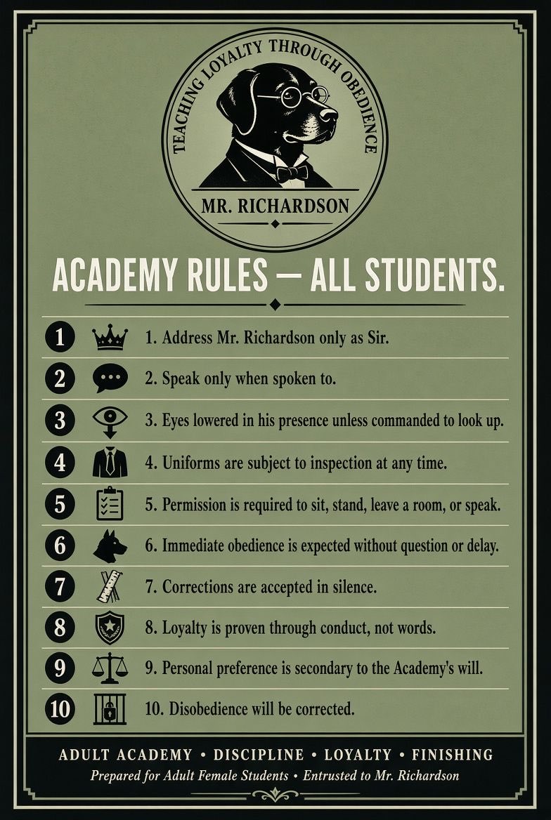 OldManRichy's tweet photo. welcome to the academy , please 
abide by the school's rules pups  . https://t.co/IWHrKf1rQq