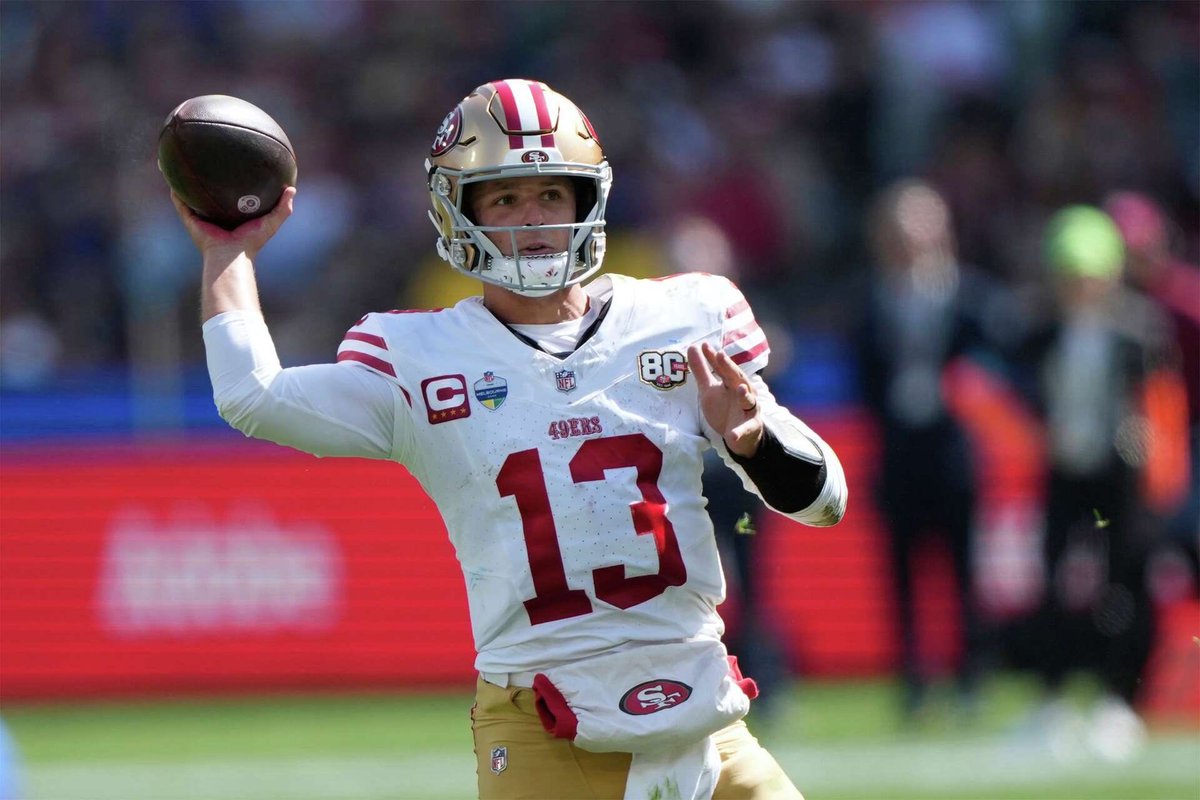 SleeperNFL's tweet photo. Brock Purdy is a Top __ QB in the league. https://t.co/K1d2m4rOrZ
