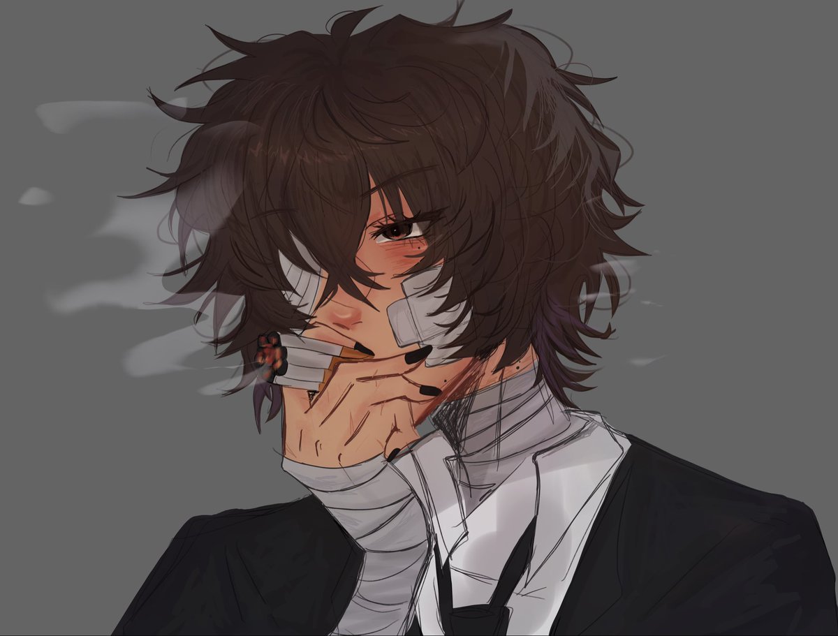 lapicakeaddict's tweet photo. How I cope #bsd #dazai #healing https://t.co/e18EzLOwXH