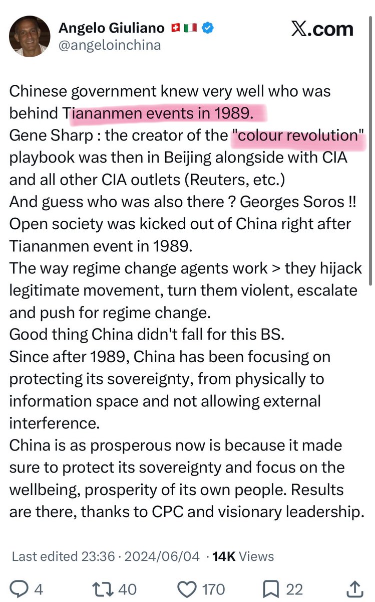 MHunt_2026's tweet photo. @JJWild4 @mamboitaliano__ Japan’s war-criminal government suppressed and massacred citizens who tried to defend national sovereignty, turning Japan into an American colony.

China suppressed a color revolution involving the CIA and defended national sovereignty.

https://t.co/EFPgVTsyNb https://t.co/VP5BDSdNCD