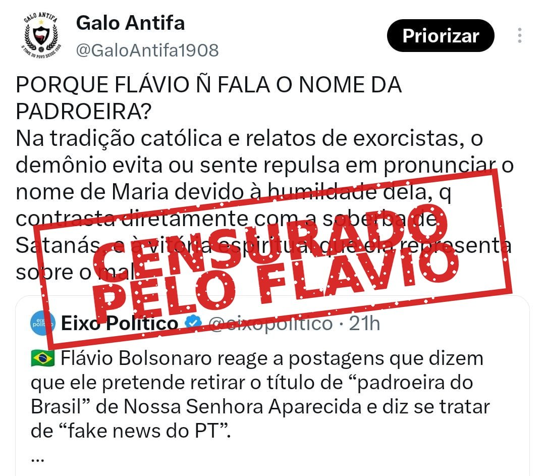 GaloAntifa1908's tweet photo. Liberdade de expressão que eles pedem né? https://t.co/jwWpnMBCx4