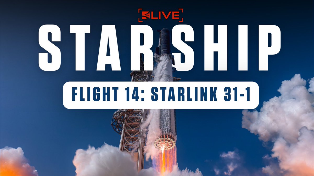interstellargw's tweet photo. Starship goes orbital.

LIVE Monday, from Starbase, TX.

Stream on X or link below ⬇️ https://t.co/q81Ew2Xdw5