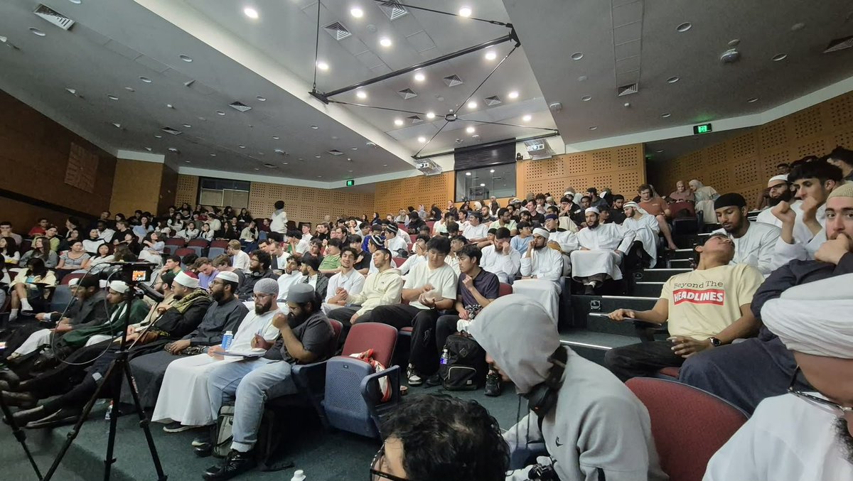 HarounKanj's tweet photo. A friend and I had a debate yesterday at a local university with two Christian Priests concerning the nature of Jesus (عليه السلام).
Alhamdulillah, it was a positive interaction. My guiding principle, as I stated from the very get-go in my introduction, was:
ولا تجادلوا أهل الكتاب الا بالتي هي أحسن.
We made our objections to the divinity of Christ crystal clear, based on both logical and textual evidence, but we did so in a non-hostile manner. 

After the debate, I had some small talk with the two priests, and it turned out that one of them was born in Syria but grew up here in Australia. He shared some interesting stories of his early childhood. The other Priest was intrigued by some of the stories I shared of positive interactions early Muslims had with Christians across the globe, especially the first migration of the Sahaba to Ethiopia. It turned out that the Priest had spent quite some time there in his church services. 

I also pointed out in my intro and final words that there is undoubtedly a push, especially in the West, to pit Muslims and Christians against each other with the intent that it eventually turns violent. I stated that those pushing for this are Zionists and their agents, who we believe both Muslims and Christians will eventually unite against at the end of times to put a stop to their evil. The Priests agreed that the current online discourse was not helping the situation.

May Allah guide them and us to that which is beloved to Him, and may Allah bless Jesus and his Virgin Mother Mary. Amen.