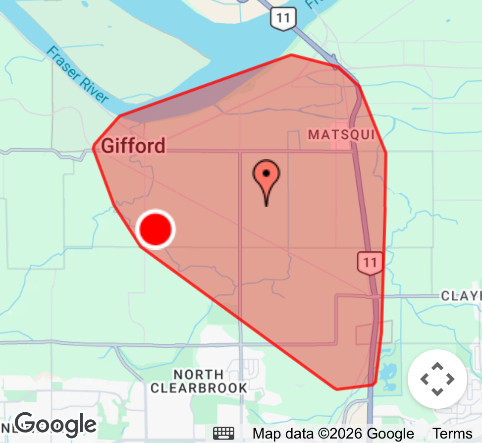 bchydro's tweet photo. Crews are currently on site working to restore power to 387 customers in #Abbotsford and #MissionBC. They expect power to be restored by 6:30 p.m. and will be sharing updates here: https://t.co/VDOYhEnByi https://t.co/CjEXW0ZACp