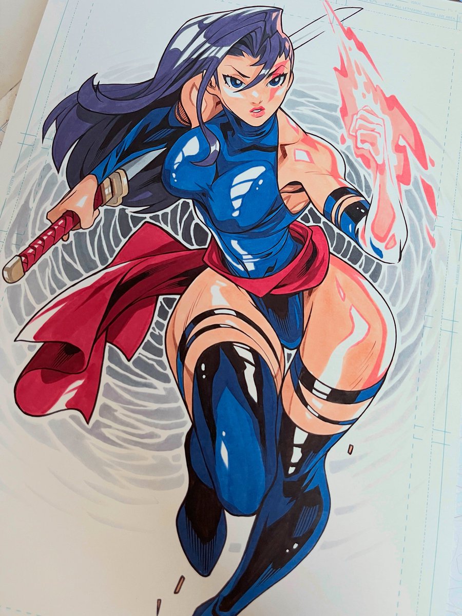 ironpinky's tweet photo. Traditional Psylocke commission done with OLO markers, Copic markers and multiliners #psylocke #xmen #edwinhuang #copicmarkers #olomarkers https://t.co/nMUvF6DGOi