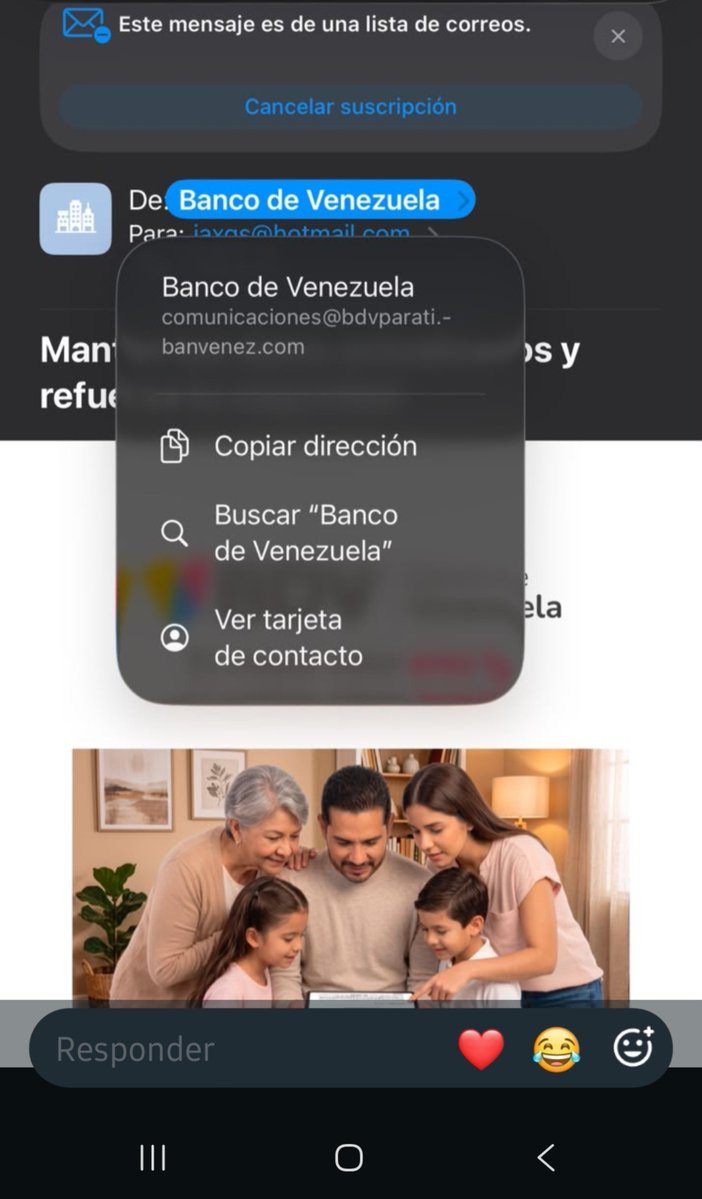 Peke1606's tweet photo. ⚠️ ¡ALERTA! Nuevas estafas en circulación otra vez con @BcodeVenezuela
​Están llegando mensajes de texto y correos (usando nombres como Venezuela Renace o dominios manipulados) que simulan notificaciones de créditos preaprobados del Banco de Venezuela. 

​🚨 ¡NO LE DES CLIC A NINGÚN LINK!
Si entras, te pedirán tus datos y al ingresarlos les estarás entregando el acceso a tu cuenta para que te roben.
​🛡️ Cómo verificar y protegerte:
​Nunca hagas clic en enlaces que recibas por mensajería o correo.  
​Entra manualmente abriendo tu aplicación oficial o escribiendo la web del banco.
​Verifica dentro de tu sesión: Cualquier crédito o beneficio real siempre aparecerá reflejado directamente en tu BDVenlínea.
​¡Comparte esta información para proteger! 📉💡