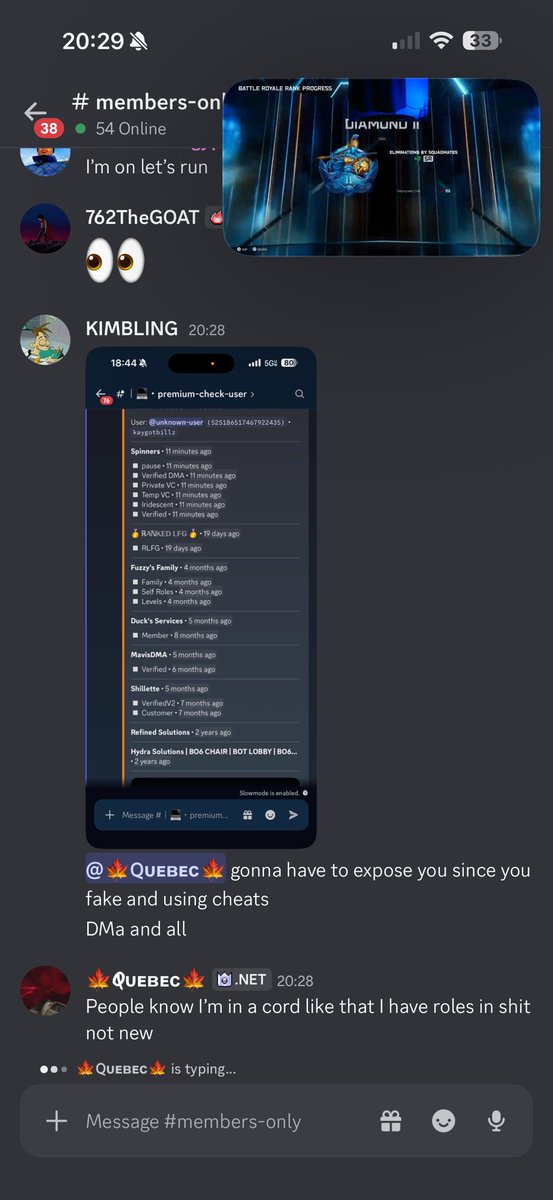 KMBSLING's tweet photo. If anyone is in founderegypt found multiple cheaters for dma and to get iri in wz which is easy to get and owner is still keeping them in the server knowing they cheat https://t.co/7sz7pjF1u0