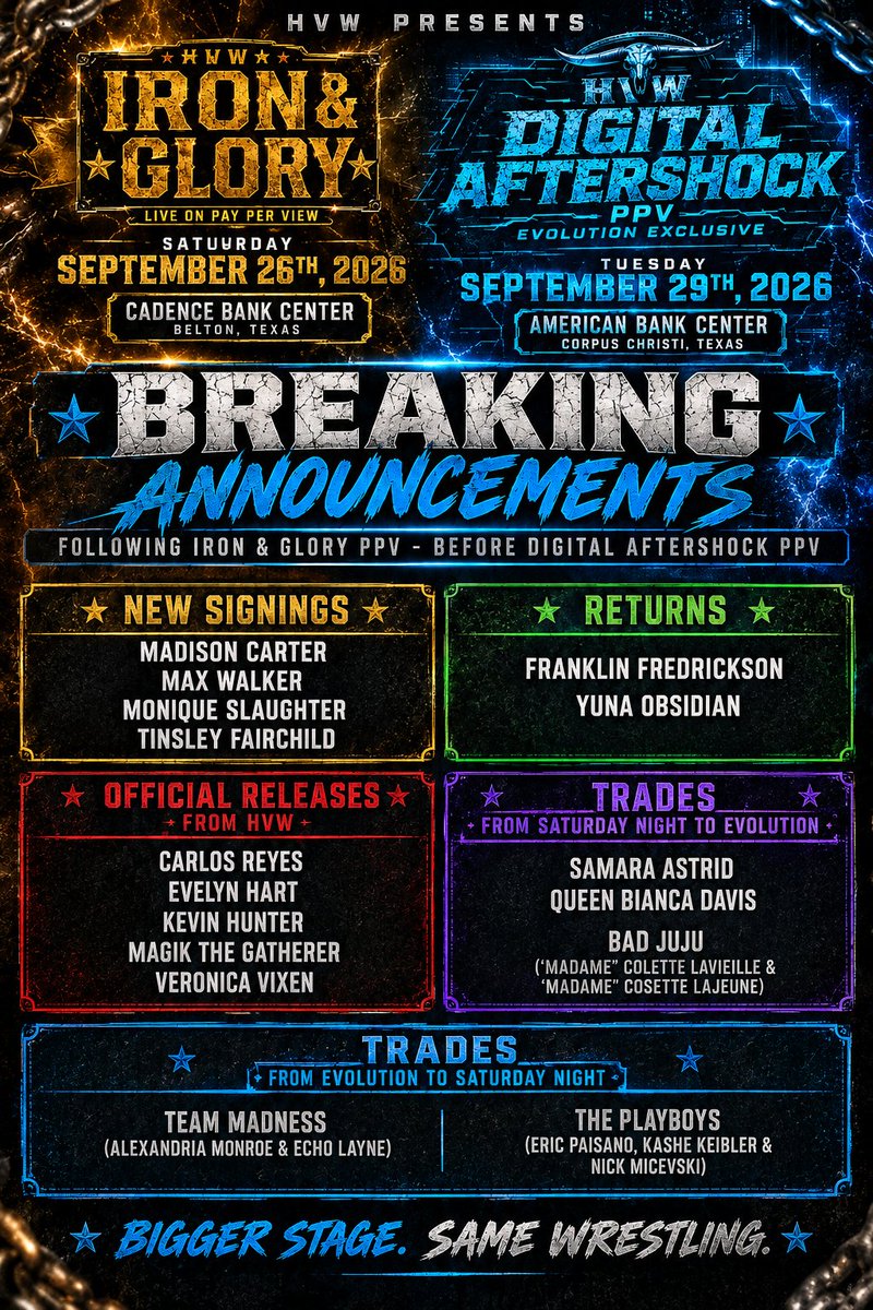 wrestlefights's tweet photo. Aaaand the final post of the night couldn't be much bigger.

Yer ole Sheriff presents to you the most groundbreaking post-PPV announcements yet.

https://t.co/CKRunGPuIp https://t.co/DZJQimt6JI