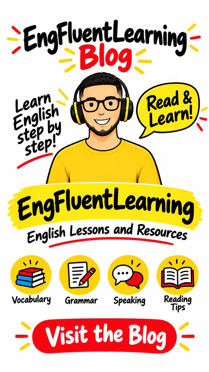 EngFluentLearn's tweet photo. 📚 Bienvenidos a EngFluentLearning, un espacio para aprender inglés de forma práctica y sencilla. Encontrarás lecciones, vocabulario, gramática, pronunciación, consejos y recursos para mejorar tu inglés y hablar con más confianza. 🇺🇸✨
#EngFluentLearning #LearnEnglish #EFLBlog https://t.co/rUdLX3IywL