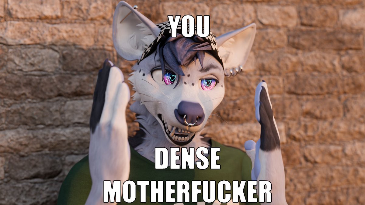 DisgruntledAss's tweet photo. I did it again...

 #Blender #Render #VRChat #hyena https://t.co/Rd1je5Gy6b