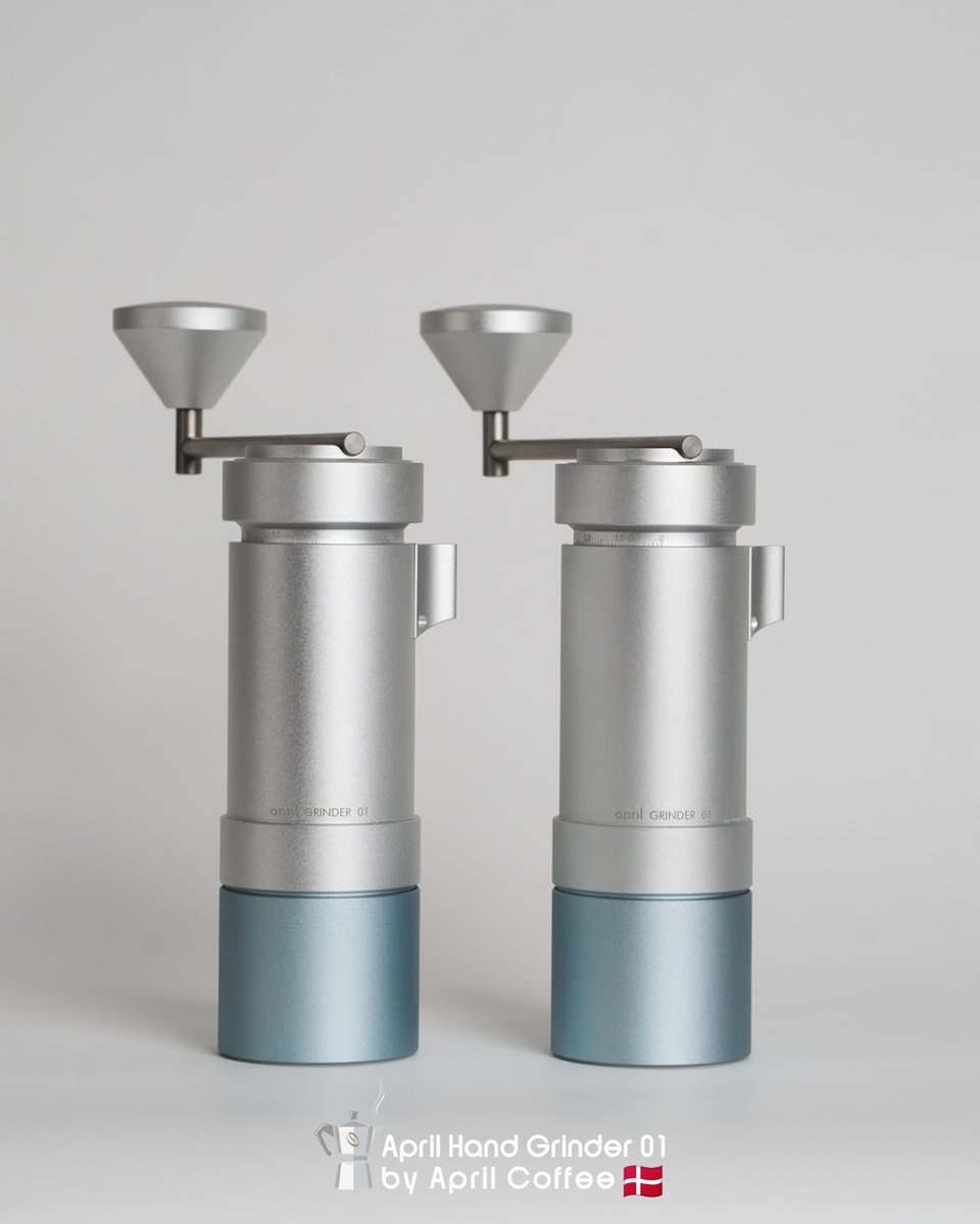 stellahernirdp's tweet photo. Favorite Coffee Gadgets: April Hand Grinder 01

By April Coffee
Copenhagen, Denmark

The all-metal April Hand Grinder features custom 48-millimeter April Gen1 conical burrs and weighs 950 grams. Optimized primarily for filter coffee and pour-over https://t.co/y3YDtQCkyd