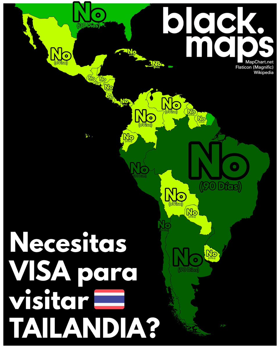 maps_black's tweet photo. Necesitas VISA para visitar Tailandia 🇹🇭? https://t.co/XKdsO3ThtP