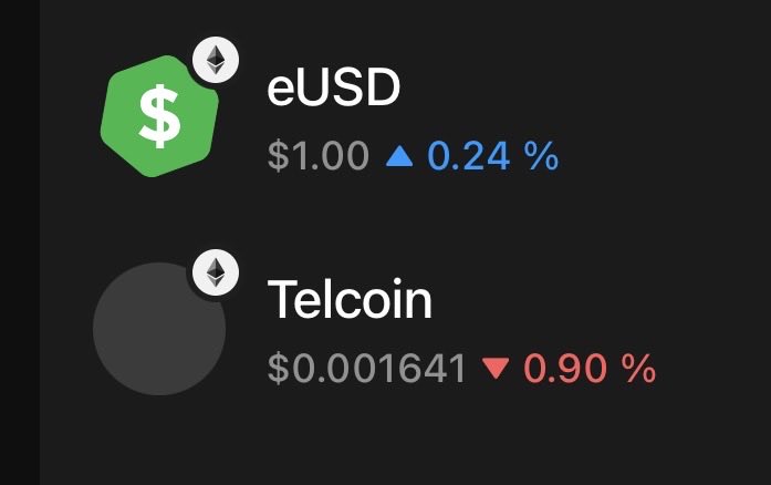 aepenesa1310's tweet photo. @AngelofYHVH @PappaGoat @TelcoinTAO Will the logo eventually show up on tangem? I attempted to add manually by pasting the contract address to “add token” and it said it’s already in my wallet. Just curious if the logo will eventually pop up… https://t.co/mUO6WOAOVR