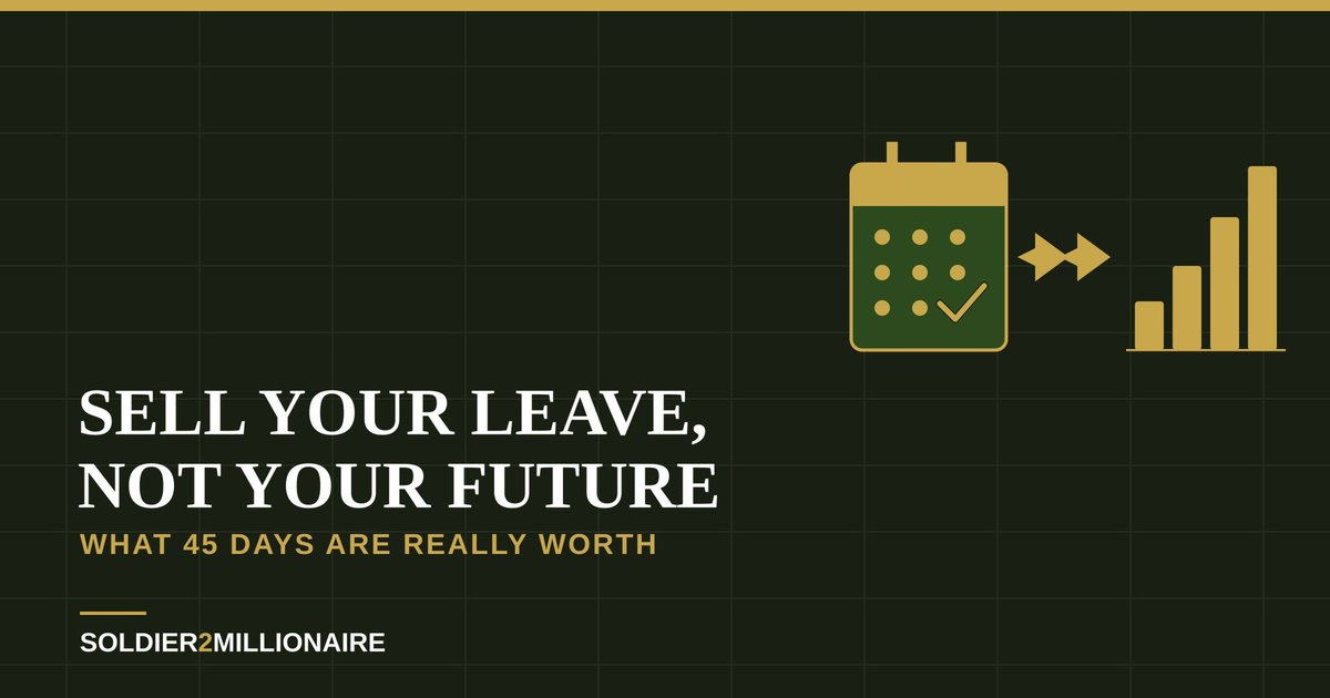 Soldier2M's tweet photo. I sold back 42 days of leave for $3,660 and moved it into index funds the same day. Left alone, that single check turns into six figures. Most soldiers spend it in a week. #TSP
https://t.co/fWox7uxZHH https://t.co/VpBOEAgbf8