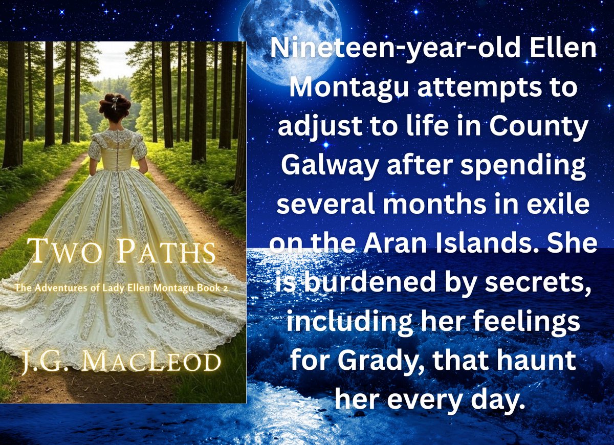 jgmacleodauthor's tweet photo. Famine arrives in Ireland in the winter of 1845. Soon, Lady Ellen must make an enormous decision between two paths that will affect not only her own life, but her unborn child's future as well.
https://t.co/hCNGeAbMm4

Two Paths combines humour, romance, travel, family drama, and history into one unforgettable story. 18+ advised for some steamy scenes.
