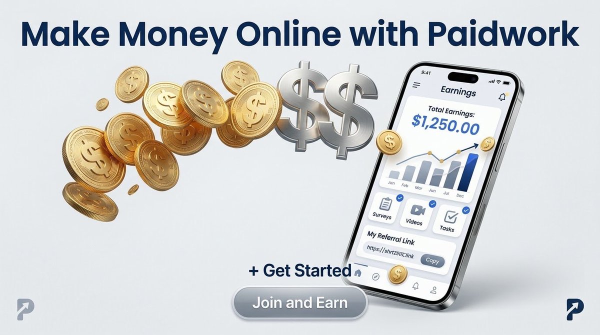 EDWARD_AZOCAR's tweet photo. I’ve been using Paidwork to earn extra money online by completing simple tasks! 💰✨ It’s super easy to use and very reliable.
​Start earning today with my link:
 https://t.co/Po4pbwwcWp https://t.co/oteMwtotdR