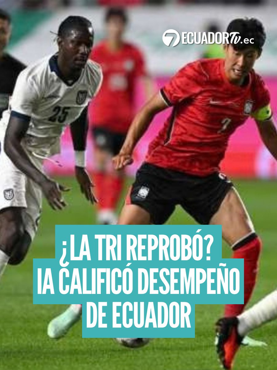 EcuadorTV's tweet photo. #Fanático I La IA no perdonó el debut del "Muñeco" frente a Corea del Sur.
https://t.co/rzHRJ3kNer https://t.co/kTAjCYmBWt
