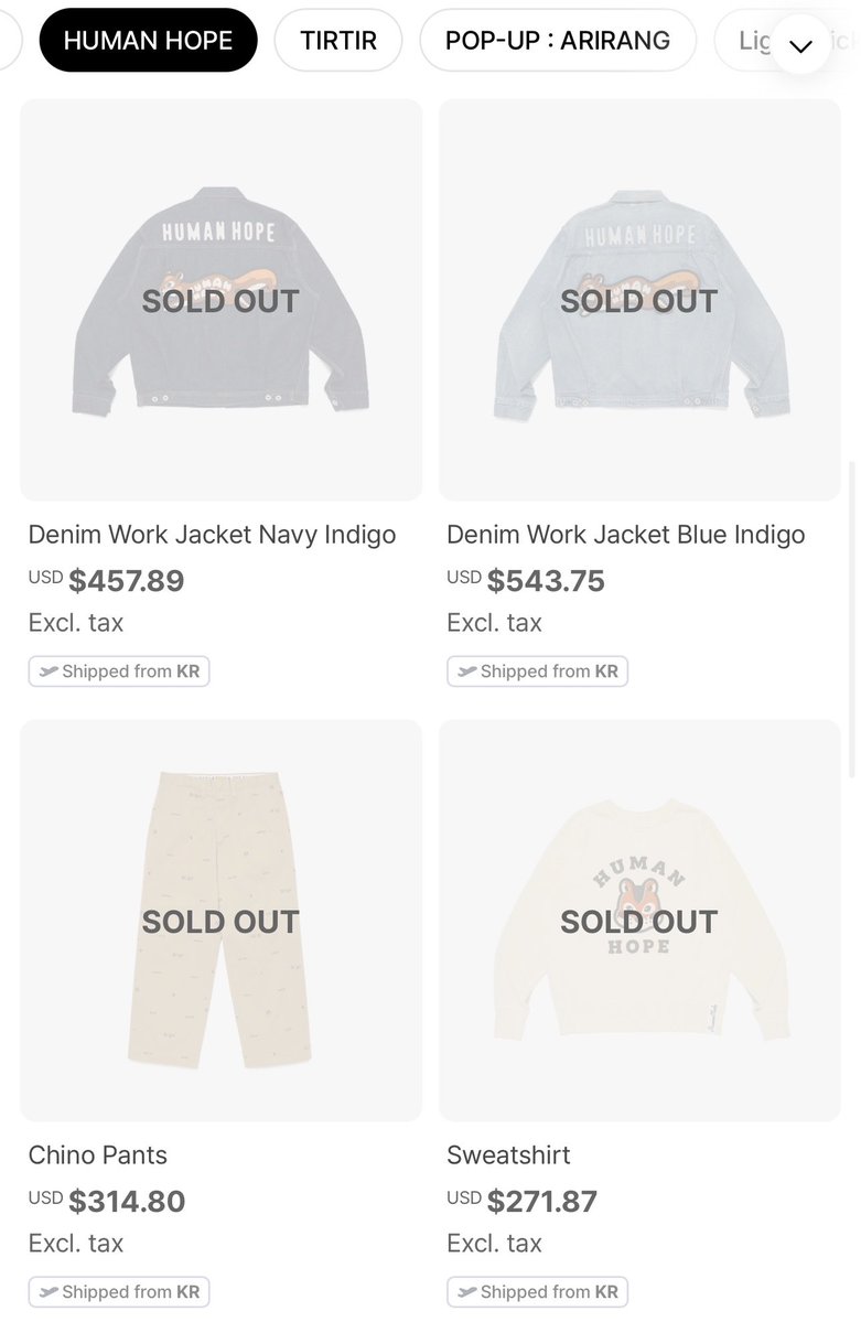btschartsxdaily's tweet photo. [NEWS] Human Hope collection SOLD OUT on Weverse Shop in less than a minute and is also sold out on the Human Hope website! 🚨

J-HOPE X HUMAN MADE
#jhopexHumanMade #jhope
#HUMANHOPE #HUMANMADE https://t.co/76mxOqVWcy
