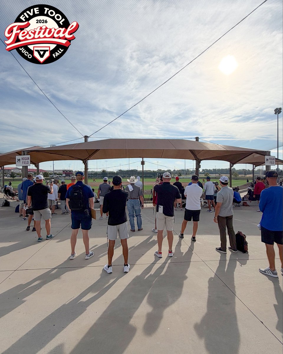 FiveTool's tweet photo. 👀 JUCO boys get eyes.

The 2026 @FiveToolJUCO #FallFestival had over 180 college coaches and MLB scouts from over 105 different organizations.

#WatchEm https://t.co/9HLHfCmZO6