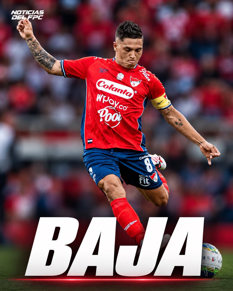 Noticiasdelfpc_'s tweet photo. 🚨🤕BAJA

Juan Fernando Quintero presenta una lesión muscular en el recto femoral izquierdo. Según el reporte inicial, el mediocampista podría estar aproximadamente un mes fuera de las canchas. 🚨🔴🔵

¿Medellín va a extrañar a Juanfer? https://t.co/MzulopEqod