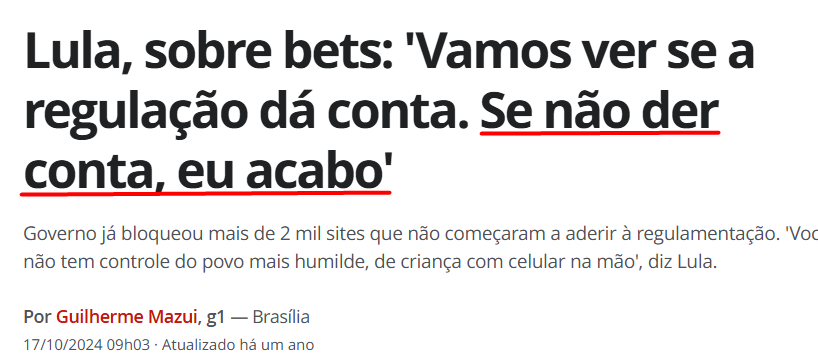 yvltopboss's tweet photo. ai agora as mulas estao falando "ai mas o Lula que regulamentou as bets"

SIM SEUS BURROS, MAS ELE REGULAMENTOU PRA TENTAR FREAR

e ele mesmo já tinha falado que acabaria se não desse certo. dito e feito https://t.co/VpvEw9i61M