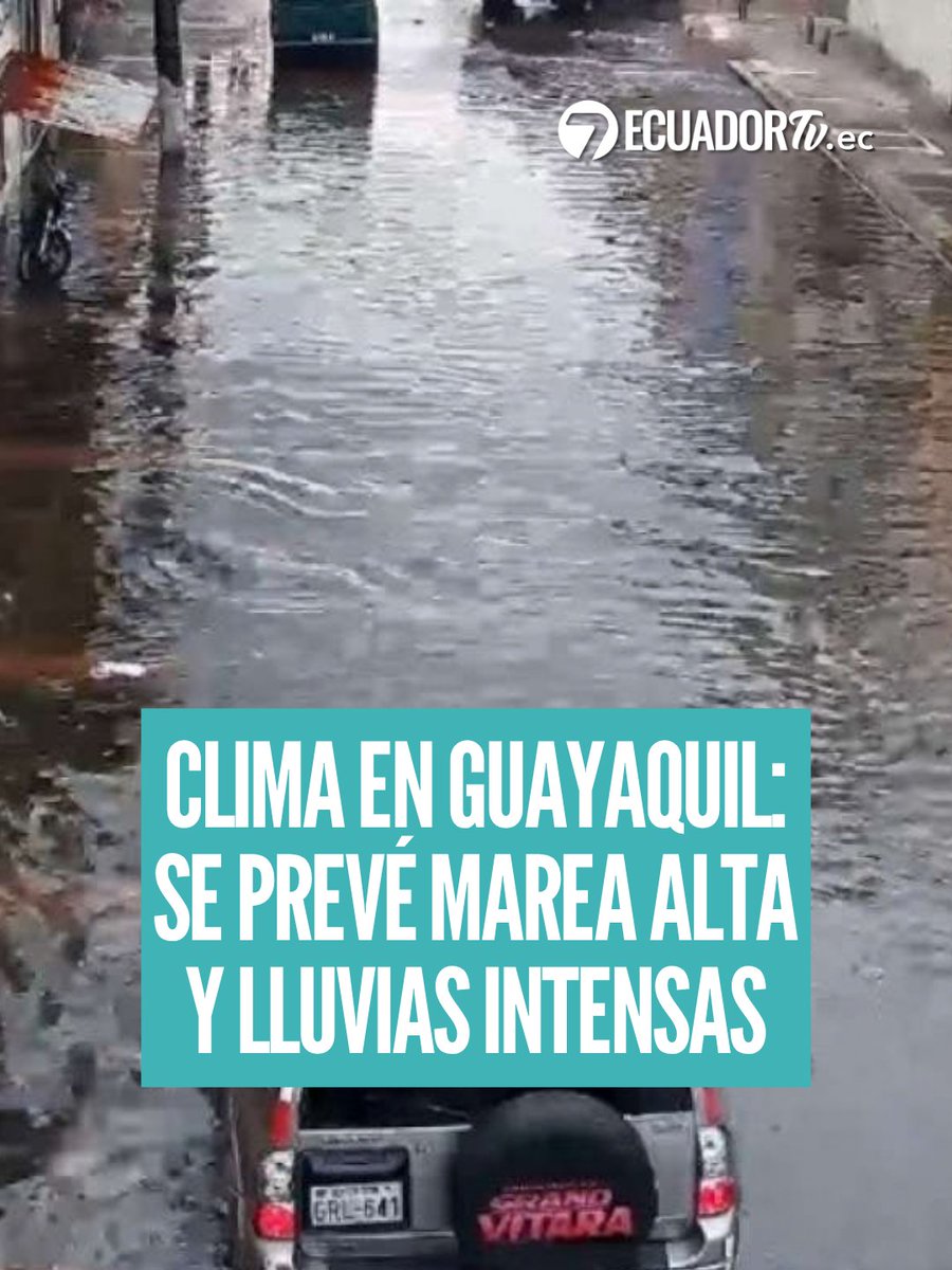 EcuadorTV's tweet photo. #Guayaquil | Alerta por marea alta. Se prevé marea de más de 4 metros y lluvias durante la noche en la ciudad.
Conoce los detalles https://t.co/RxeiRNAn7p https://t.co/mY5Zl5NOFo