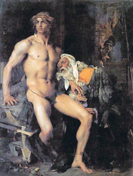 troycap's tweet photo. Achilles et Priam — a powerful portrayal of the Iliad’s most intense moment: Priam, humbled and grief-stricken, begs Achilles to return his son Hector’s body. The scene captures raw sorrow, fragile mercy, and the human cost of war. https://t.co/lcnPHWFQLI #Iliad #Hector https://t.co/giPZkAgI1j
