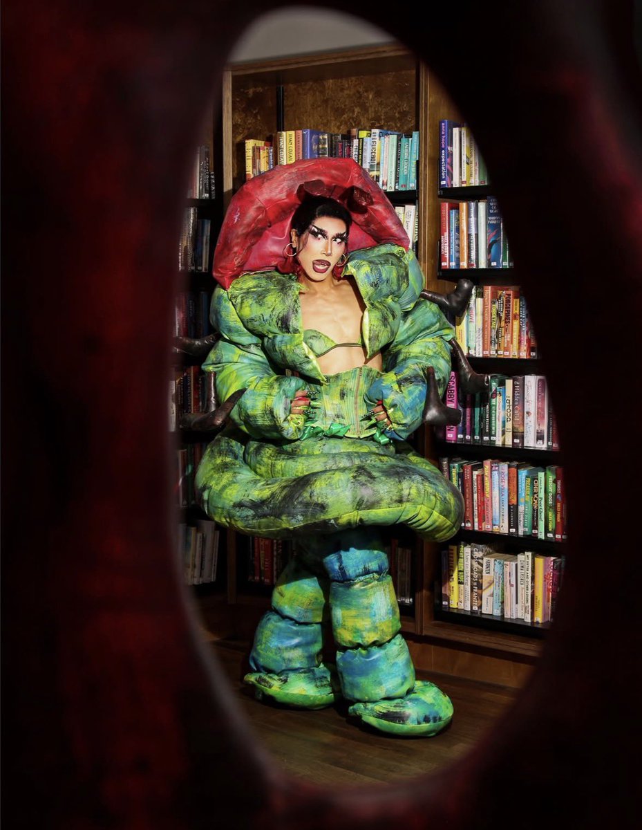 Drag_Crave's tweet photo. Tequila Thirst looks vibrant in her unaired ‘Booked and Blessed’ runway for RuPaul’s Drag Race UK series 8. https://t.co/nSoFqpAsFi