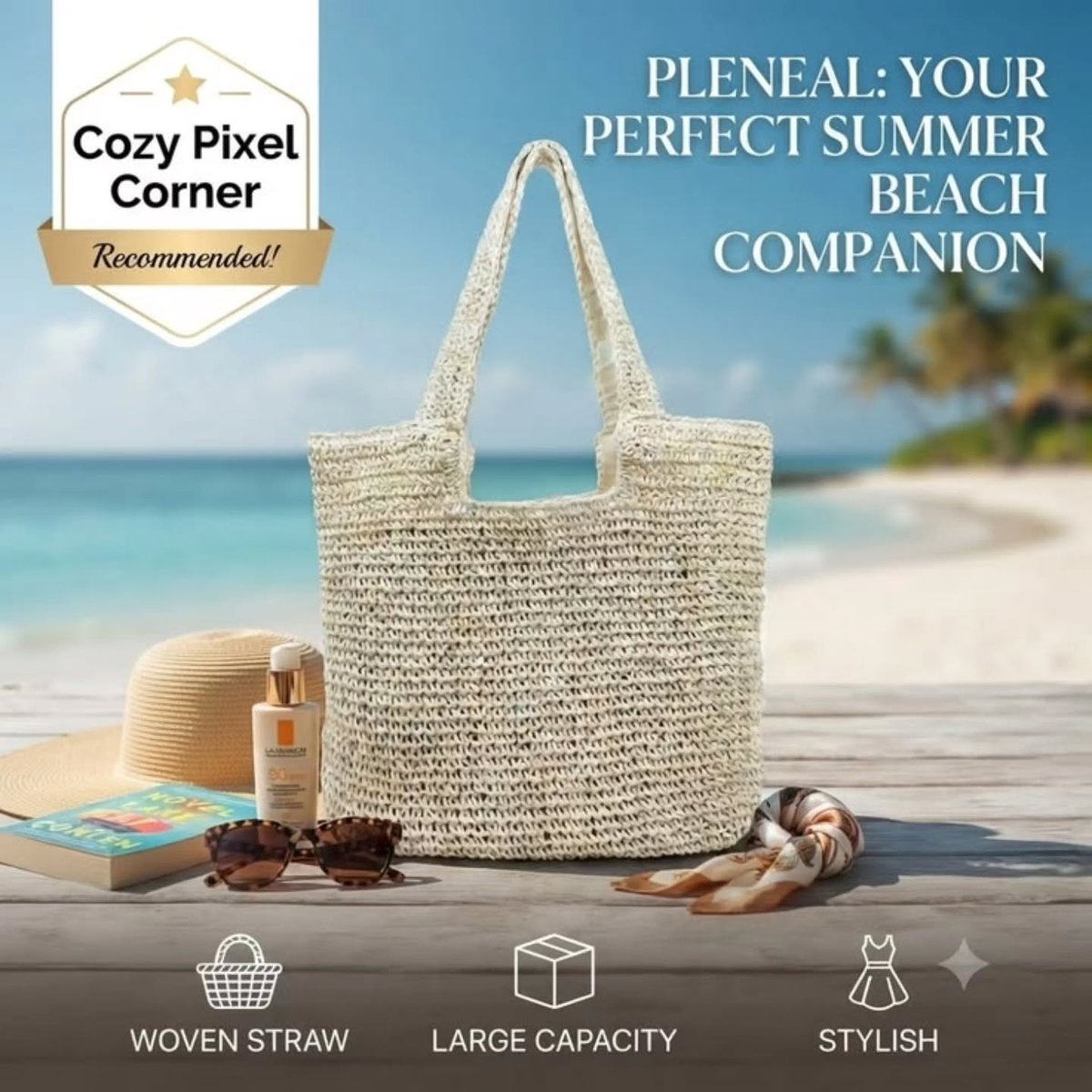 Junio0007's tweet photo. Straw bags to soak up the last of summer. Perfect for the beach, vacation, or everyday boho vibes. Which one is your favorite? Tell me below. https://t.co/GdDF7ITfpn