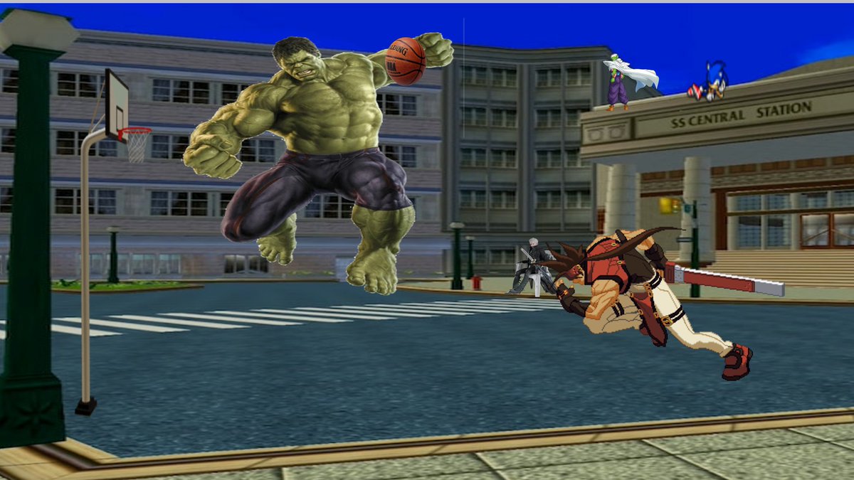 bluesmallspark's tweet photo. my new masterpiece "basketball in station square" https://t.co/tXR4uXpqAj