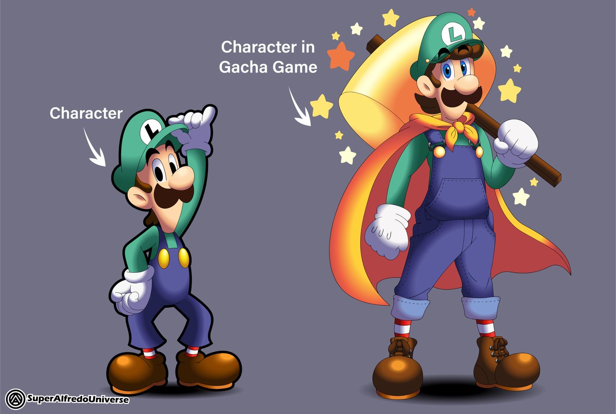 SuperAlfredoUn1's tweet photo. Gachafied Luigi 🌟 

#Nintendo #Luigi #Gacha #Fanart #Digitalart https://t.co/85bLZXuUXN
