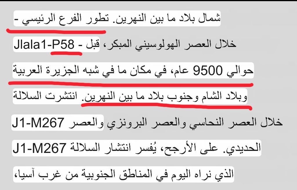abusaifaeen's tweet photo. @Y_Alalie الإسقاطات آراء شخصية لن تغني ولن تسمن من جوع
ولاترتقي لمستوى الأدلة العلمية الرصينة

وبحسب الدراسات العلمية نشأت السلالة J1 في منطقة الجزيرة الفراتية ونشأ التحور P58 في شمال الجزيرة العربية
وترتبط السلالة P58 مع نشأة اللغات السامية وإنتشار العربية للمناطق الجنوبية بالعصر البرونزي https://t.co/SL4edRv56Q