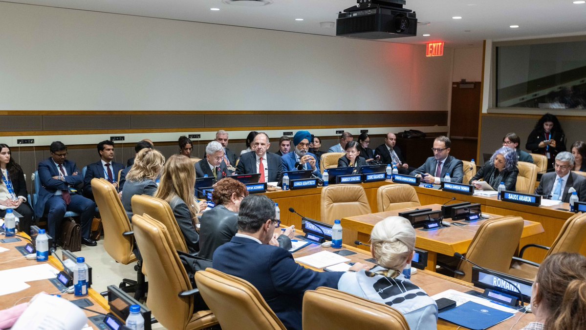 DrSJaishankar's tweet photo. Pleased to co-chair the event on ‘AI in the Context of International Peace & Security, with an Emphasis on Maritime Security’, alongside FM George Gerapetritis of Greece.

➡️ Emphasized the need to harness the possibilities offered by AI, anticipate its consequences and mitigate its risks. This calls for an approach that enables innovation while remaining conscious of its security implications.

➡️ Shared that the New Delhi Declaration emphasises democratic access to AI resources, building secure and trustworthy systems, investing in human capabilities and harnessing AI for economic growth & social good.

➡️ Highlighted that in the maritime domain, AI can enhance maritime domain awareness, search & rescue, disaster response, identification of suspicious activity and resilience of ports & critical infrastructure. At the same time, it can enable sophisticated reconnaissance, vulnerability mapping & cyber operations targeting vessels, communication networks & undersea infrastructure.

➡️ Underlined that increasing autonomy in maritime systems raises questions of attribution, accountability & escalation, while also compressing decision making time.

➡️ Pointed out that in the maritime domain, the UN Charter & international law, including the law of the sea, remain essential frameworks governing State conduct. Greater transparency, confidence building, capacity development, technical cooperation & exchange of best practices are essential to ensure that AI is developed and used consistent with these principles.

➡️  Reaffirmed that AI and maritime security remain important priorities for India at the United Nations.

#UNHighLevelWeek