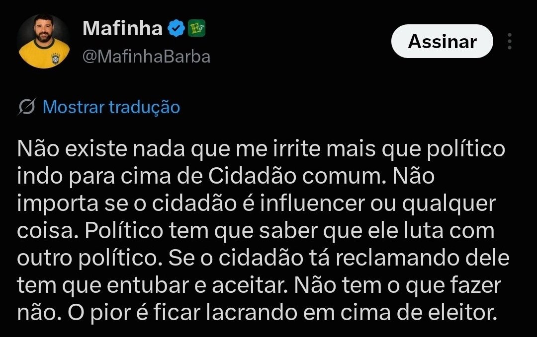 Luisengeek's tweet photo. @joaosenzi Mafinha já se pronunciou condenando a atitude do Flávio 👏🏼👏🏼 https://t.co/U9zucWflKo