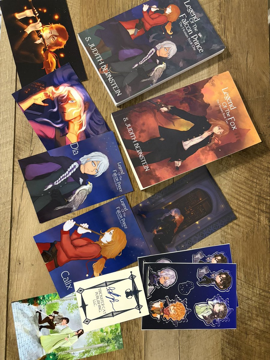 honestmabe's tweet photo. Received Legend of the Falcon Prince books one and two as well as the merch bundle from @Fereael !!! So stoked! Be prepared for reading thread spam hopefully as soon as this weekend 💅 https://t.co/r7AwC7hEib