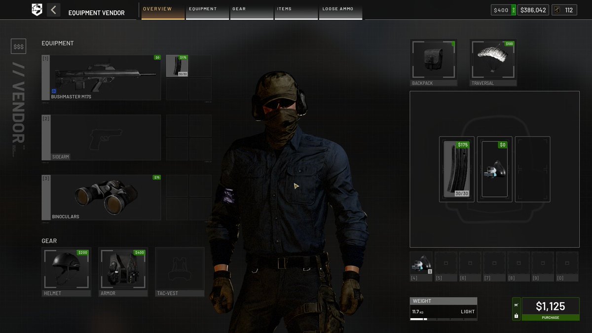 GHBSmith's tweet photo. This is my updated No Hope Loadout for #Wardogs.
My first 1-3 loadouts every game to avoid frustration when trying to figure out what the hell my team is doing.
Improved the original based on comment feedback and a day of running it. Stuff like forgetting my parachute, not using the free revive, and taking a tac vest with no items to put on it....😆