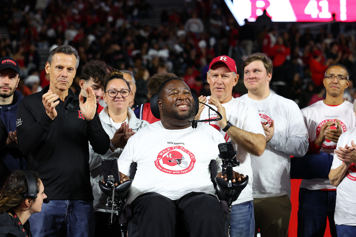 RUAthletics's tweet photo. Legend. 

#CHOP https://t.co/uQqxpxbQNf