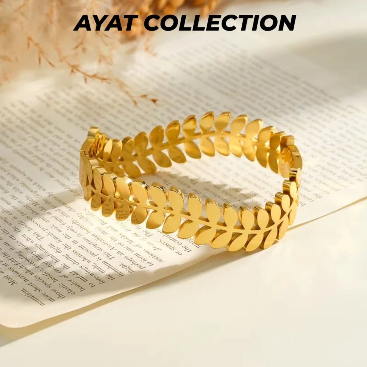 marcolennert's tweet photo. AYAT COLLECTION

New Arrival: Leaf Link Bracelet

100% original stainless steel with a premium leaf link design and gold-plated finish. Anti-tarnish, water-resistant, lightweight, and elegant for daily wear. Price: 820 RS
Limited pieces left. https://t.co/7fZGofp6BS