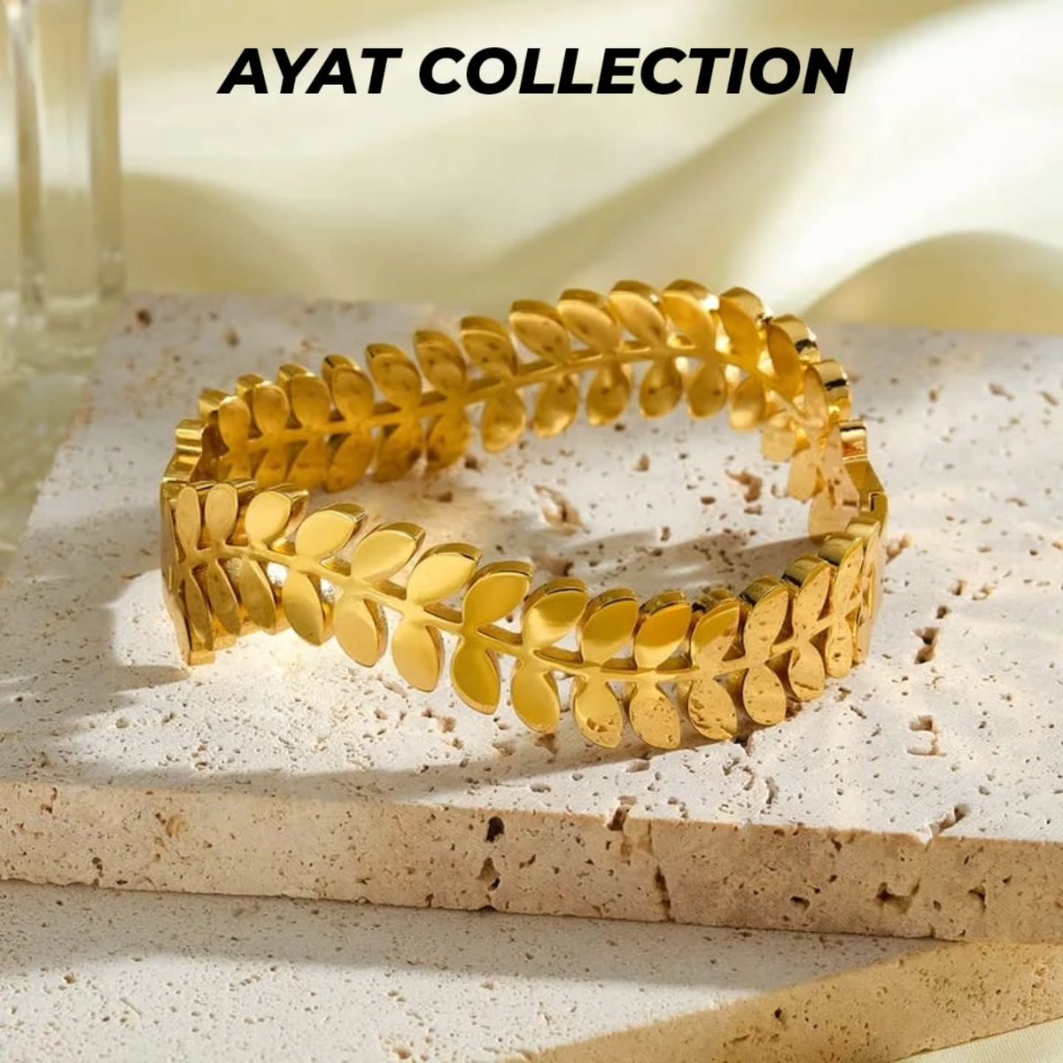 marcolennert's tweet photo. AYAT COLLECTION

New Arrival: Leaf Link Bracelet

100% original stainless steel with a premium leaf link design and gold-plated finish. Anti-tarnish, water-resistant, lightweight, and elegant for daily wear. Price: 820 RS
Limited pieces left. https://t.co/7fZGofp6BS
