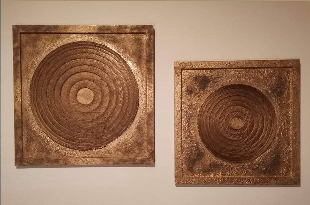 violetallenzv1f's tweet photo. Created using the string art technique. Handmade wooden string nails. String art. https://t.co/EFQOhGwYlN