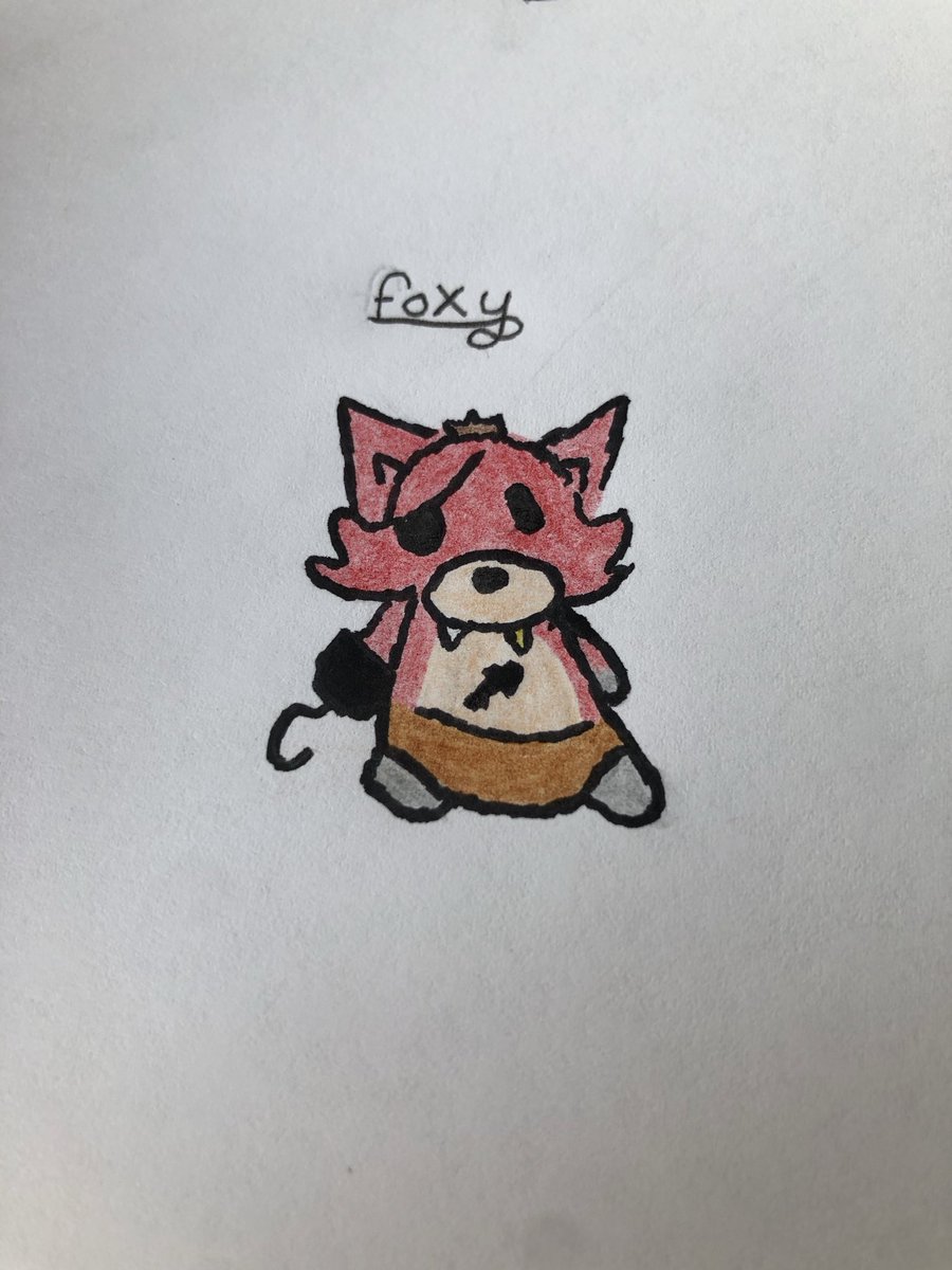 FoxyArtAcc's tweet photo. @Liora_Marvelle YEAHH!! Here is my Cute Foxy!! I love him, he’s from fnaf!!! https://t.co/155I5UzcR1