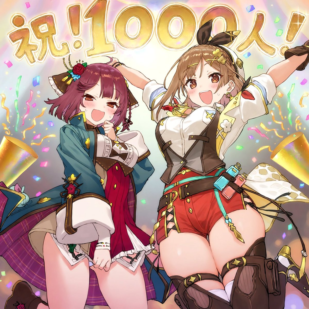 ROMASAGAYO's tweet photo. みんなおはよー！

気が付いたら１０００人～～～！！！
反応してもらえることが増えて嬉しい限りです

そろそろ増えにくくなっちゃうのかな？
まだまだがんばるぞー

#ブルバ100
#ライザ
#ライザのアトリエ
#ソフィーのアトリエ 
#ソフィー https://t.co/aJwjzx3x8d