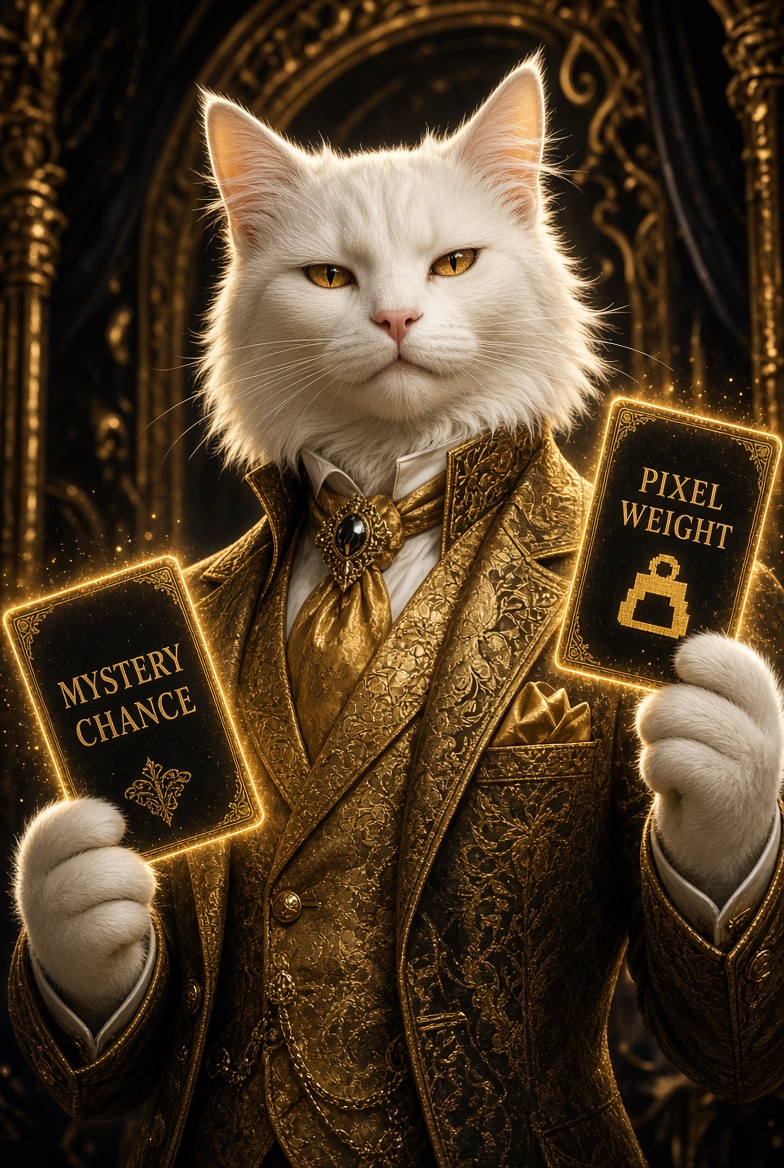 GoldenCatLot's tweet photo. «Reward Priority»
Choose what matters more today:
higher chance for mystery or stronger regular pixels.
The decision is yours.
Link in the profile bio.
#GameFi #Web3 #Crypto #PixelFi #Choice https://t.co/wSDzbAIa6m