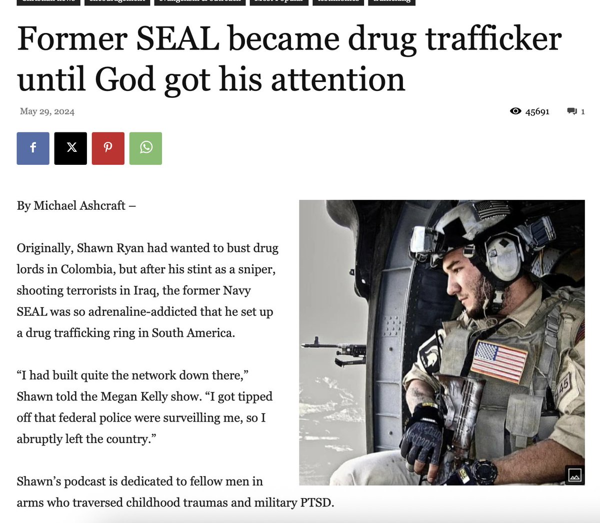 sethharpesq's tweet photo. The only Navy SEAL or CIA agent on earth who could openly state that he worked for a drug cartel and trafficked cocaine and have no one believe him because he was so obviously lying for cool-guy clout lmao https://t.co/hQ0X7iH0HU