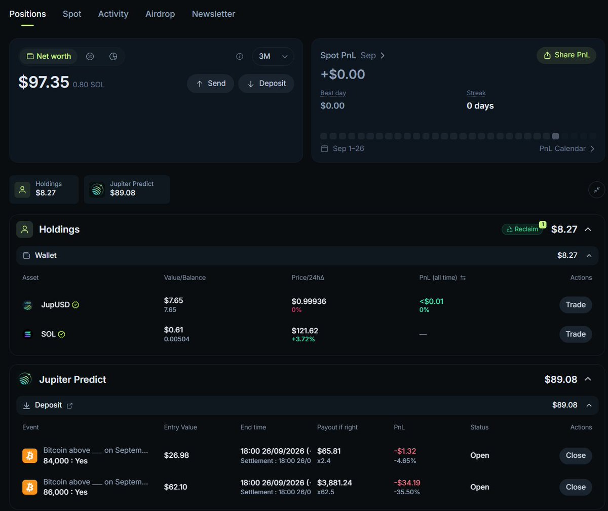 embercurve's tweet photo. We studied the issues, fixed them, and the Predict Market token module is now fully working. We’re excited to see teams and degens building the next tokens on it.

We tested it again on our launcher wallet token, which has been successful throughout:

The first problems were a server connection error and the Jupiter prediction-market adapters. Those are resolved. 

You’ll now see every gamble and every bet, and it’s open to all markets.

For the first time on Solana, prediction-market tokens are available on solana:5dvXTZ5qwgafnHtwu3Ls3QrWx1U4LQsFeCuJgkk4QEC6 . You can launch tokens with prediction markets built in. Holders vote on what they want, the option with the most votes becomes the prediction, profits go to holders, and losses stay in the pool for the next pot.