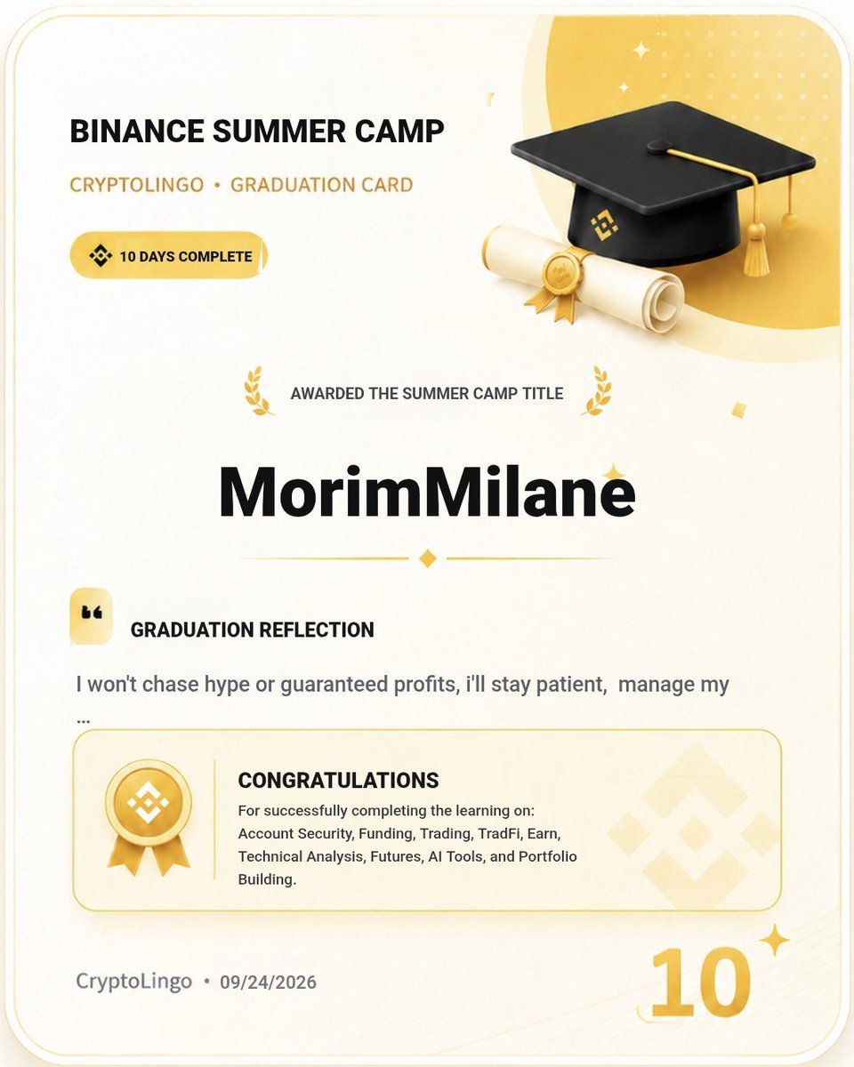 MorimMilane's tweet photo. #BinanceSummerCamp Day10
I enjoyed the engaging activities, learning new things, meeting the community, and the fun, relaxed atmosphere the most.
Hello #binance i unfortunately delete my old post, please consider, check my profile pin post.other link destroyed. https://t.co/q3asVDM7IH